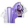 Game Genshin Impact Cosplay Raiden Shogun Haori 2022 Impression 3D Kimono Cape pour fans de Genshin Impact Violet, 3XL