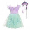 Lito Angels Deguisement Robe Tulle Petite Sirene Princesse Ariel avec Accessoires Enfant Fille, Anniversaire Fete Carnaval Ve