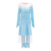 Lito Angels Deguisement Robe Reine des Neiges 2 Princesse Elsa Costume Aventure Enfant Fille, Manteau avec Cape Halloween Fêt