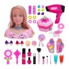 JoyMate Tête de maquillage, tête de coiffage pour enfants, kit de maquillage Pretend Playset, poupée de maquillage, tête de m