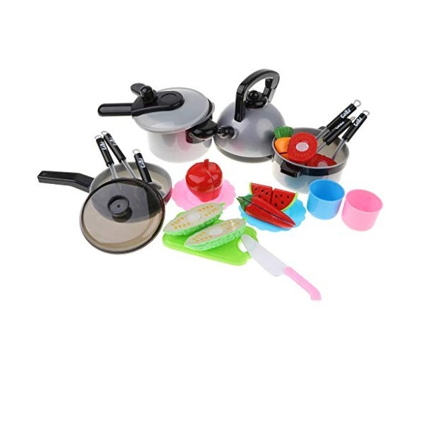 Backbayia Batterie de Cuisine Kits Jeux DImitation pour lanniversaire Cadeaux de Noël