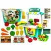 GUIZMAX Stand Vendeur Fruit Legume dinette Jouet Chariot Enfant Marchand