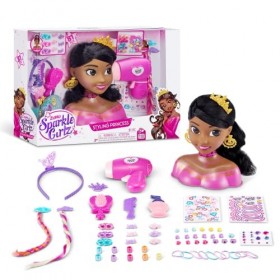 Sparkle Girlz Zuru Tête à coiffer Brunette livrée avec ensemble de design dongles, diadème, peigne à cheveux, accessoires