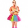 RichMoho Costume de fête des années 80, pour femme et fille, déguisement des années 80, accessoires de déguisement des années