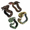 jojofuny Jouets De Reptiles 4 Pièces Simulation Serpent Bracelet Manchette Bracelet Réaliste Serpent Blague Faux Serpent Joua