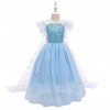 Elsa Costume Fille Enfant Boîte de déguisement Reine des Neiges 2 Anna et Elsa Déguisement Princesse Cape Halloween Noël Carn