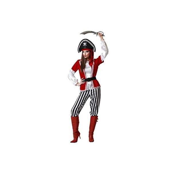 Atosa costume pirate femme adulte rayé XL