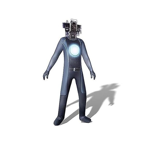 Costume de cosplay Skibidi pour garçon - Pour enfant et adulte - Pour jeu TV homme - Cameraman - Costume dHalloween