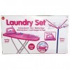 Laundry Set – Jeu d’imitation – Kit de Repassage Rose – 5 Accessoires en Plastique