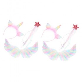 Holibanna 2 Ensembles Robe Pour Fille Tenue Vêtements Pour Fée Aile Ange Bandeau Angle Aile Filles Fée Adulte Fée Aile Aile D