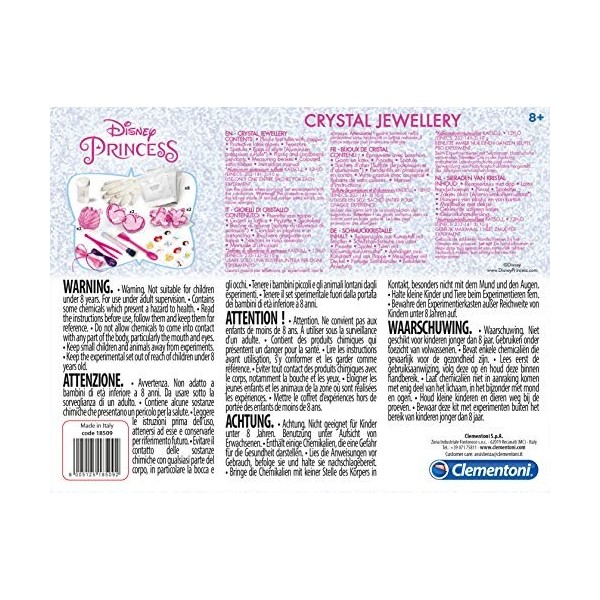 Clementoni- Princesses Disney-Bijoux de Cristal- 18509