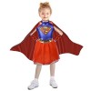 Applysu Costume pour enfant Supergirl, robe, cape, jambières, super-héroïne, super héros, fête à thème, carnaval Comics Super