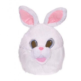 Bristol Novelty BM561 Masque de lapin pour homme et femme Blanc Taille unique