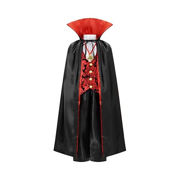 dPois Cape de Vampire dhalloween Déguisement Vampire Garçon Fille Costume de Vampire pour Enfants Sorcière Cosplay Party Cos