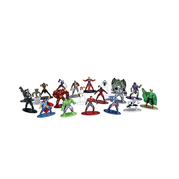 Jada- Marvel Gift Pack da Collezione Con 20 Personaggi in Die-Cast 4 cm, 8 Anni Coffret Figurine, 253225017, Multicolore