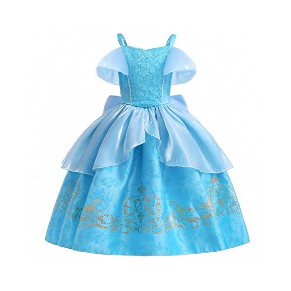 MYRISAM Robe de Cendrillon Papillon Déguisements Filles Princesse Cinderella Costume de Carnaval Halloween Cosplay Noël Robe 