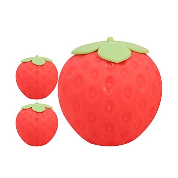 Toyvian 6 Pièces Pincer La Musique Jouets Jouet Anti-Stress Compact Jouet à La Fraise Jouet Extensible Presser La Balle Beau 