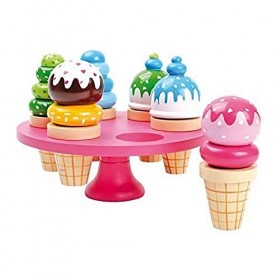 Small Foot Company smb5v - 5854 - Jeu Dimitation - Cuisine - Cornets De Glace avec Présentoir