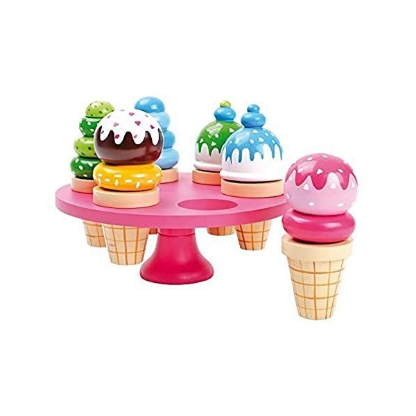 Small Foot Company smb5v - 5854 - Jeu Dimitation - Cuisine - Cornets De Glace avec Présentoir