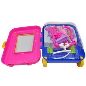 MSHK Pièces Jouet Medical Malette Valise Docteur Enfant Jouet Costume Cosplay Jeu Dimitation Médicale Educatif Cadeau