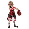 Smiffys Costume pom girl zombie, Fille, 51079M, Rouge, M-7-9 Years