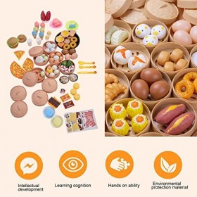 WinmetEuro Lot de 106 boîtes de cuisine réutilisables en plastique pour jeux dimitation intéressant simulation colorée pour 