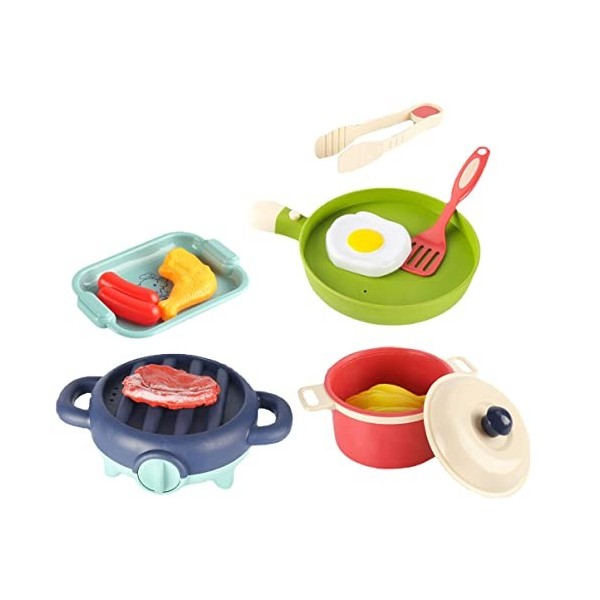 ibasenice 1Set Dollhouse Simulé Playhouse Enfants Ustensiles de Cuisine Ustensiles Éducatifs Enfants Ustensiles de Cuisine Jo