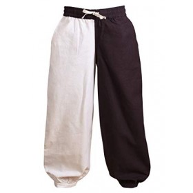 Battle-Merchant Pantalon médiéval pour Enfant en Coton,graçon/Fille, Pantalon de Pirate - 14 Ans - Marron/Naturel