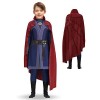 AENEY Costume de super-héros étrange 2022 pour enfants, combinaison de luxe à col rouge, cape pour Halloween, cosplay, fête c