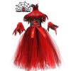 IMEKIS Fille Sorcière Maléfique Costume Gothique Diable Reine Vampire Habillée Fantaisie Halloween Carnaval Cosplay Robe Plum