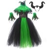 IMEKIS Fille Sorcière Maléfique Costume Gothique Diable Reine Vampire Habillée Fantaisie Halloween Carnaval Cosplay Robe Plum