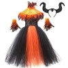 IMEKIS Fille Sorcière Maléfique Costume Gothique Diable Reine Vampire Habillée Fantaisie Halloween Carnaval Cosplay Robe Plum