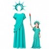 Enfants fête Cosplay tenue américaine Statue de la liberté Cosplay déguisement carnaval fête jeu de rôle vêtements longue rob