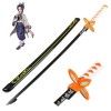 RENSIS 76/104cm Katana Demon Slayer Épée de Samouraï en Bambou Kochou Shinobu Sabre Japonais en Bois for Garçons Filles Cadea