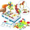 Mosaique Enfant Jeux Enfant 3 Ans - Montessori Jeu Construction Puzzle 3D Jouet Éducatifs Perceuse Créatif Jouet à Visser Jeu