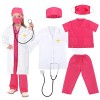 M MUNCASO Costume de médecin pour enfant Costume de jeu de rôle unisexe pour médecin Costume de médecin pour enfant Costume d