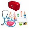 12che Docteur Enfant Malette Docteur Enfant Bois Docteur Enfant Valise Docteur Enfant Jouet en Bois Imitation Docteur Enfant 