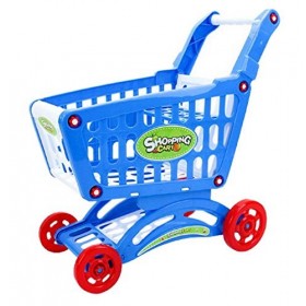 COMVIP Jeux dImitation-Caddies Chariot Vide Supermarché pour Enfant Bleu A 45*22.5*50cm