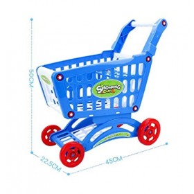 COMVIP Jeux dImitation-Caddies Chariot Vide Supermarché pour Enfant Bleu A 45*22.5*50cm