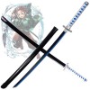 Asenmao 76/104 Cm Cosplay en Bois Katana Démon Slayer Épée De Samouraï Japonais Épée Samurai Jouets Kamado Tanjirou Lame De S