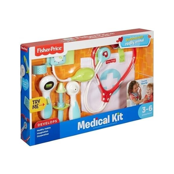 Malette de Docteur Medical kit 7 Accessoires - Jeu Imitation 3-6 Ans
