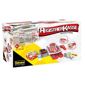 Idena 40214 enregistreuse avec Fonctions sonores et lumières réalistes, Caisse de supermarché pour magasins, Jouets pour Enfa