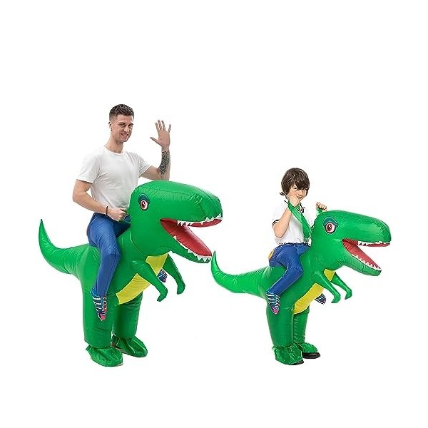 Blbcyny Costume de requin de dinosaure inflammable pour adultes et enfants - Costume amusant pour cosplay, fête, festival, Ha