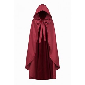 Regenboog Cape de chaperon rouge de 109.2 cm pour femme, cape rouge avec capuche surdimensionnée pour filles, costumes dHall