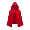 Regenboog Cape de chaperon rouge de 109.2 cm pour femme, cape rouge avec capuche surdimensionnée pour filles, costumes dHall