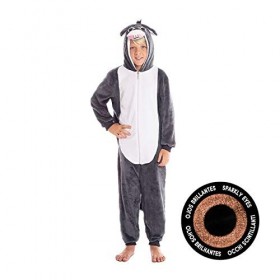 Déguisement Dalmatien pour enfant Unisexe 【Taille enfant de 3 à 12 ans】[3 à 4 ans] Combinaison chaude, douce, fermeture éclai