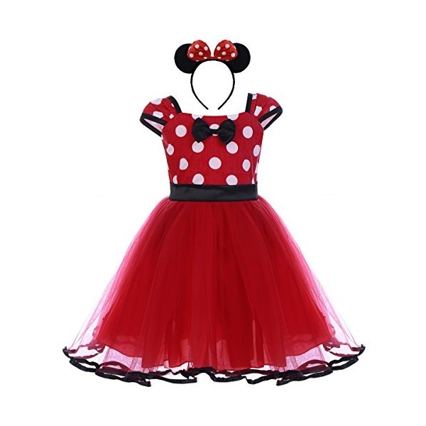 IBTOM CASTLE Robe Minnie pour fille - Noël - Carnaval - Halloween 