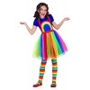 FIESTAS GUIRCA Costumes pour fille Arc-en-Ciel - Costume pour Enfant avec Robe Arc-en-Ciel pour Filles de 7-9 Ans