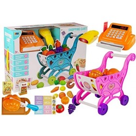 BSD Jeu dimitation, Chariot de Supermarché pour Enfants, Jouet Chariot de Supermarché avec Caisse Enregistreuse et Jouet Ali