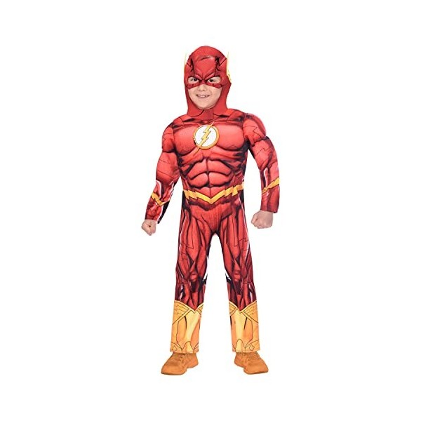 Le costume de déguisement Flash Warner Bros pour garçons 6-8 ans 